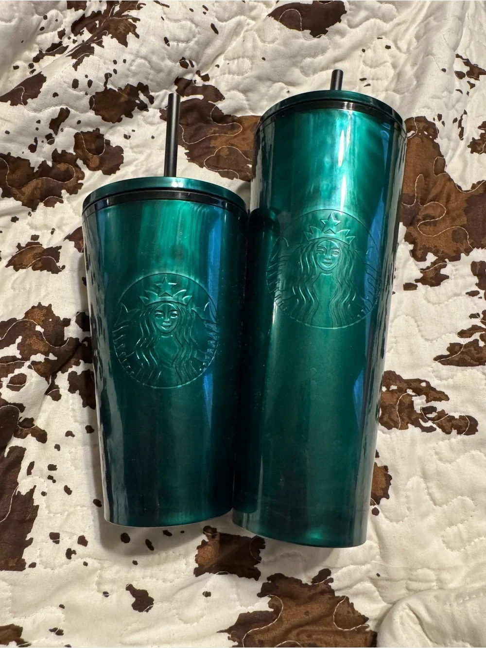 Starbucks Emerald Green Tumbler with Straw